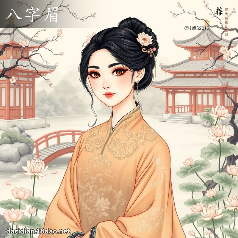 八字眉 - 國語大辭典配圖