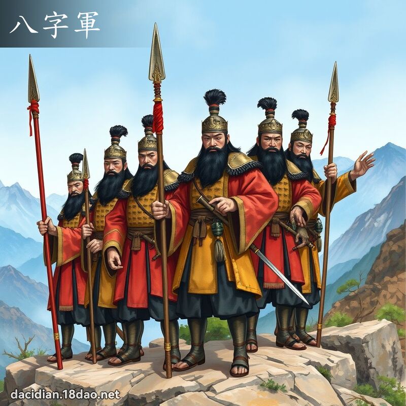 八字軍 - 國語大辭典配圖