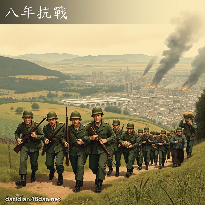 八年抗战 - 国语大辞典配图
