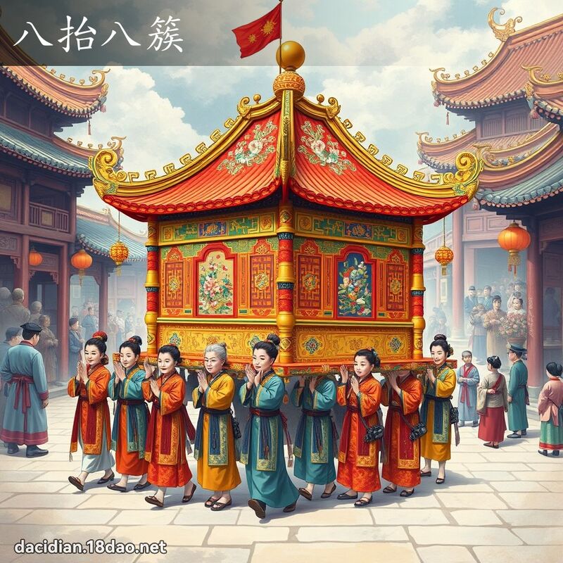八抬八簇 - 國語大辭典配圖