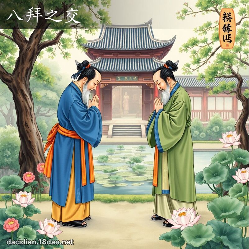 八拜之交 - 國語大辭典配圖