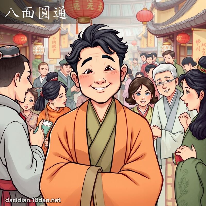 八面圆通 - 国语大辞典配图