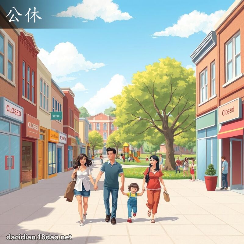公休 - 國語大辭典配圖