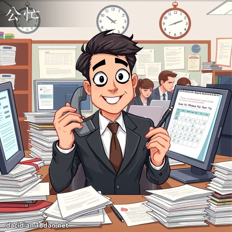 公忙 - 国语大辞典配图