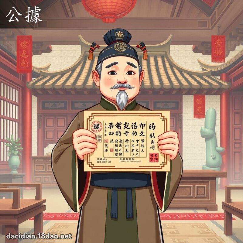 公據 - 國語大辭典配圖