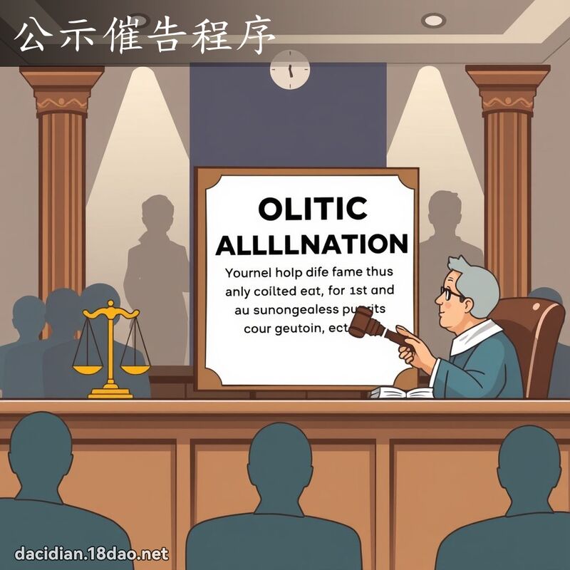 公示催告程序 - 國語大辭典配圖