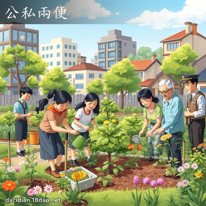 公私兩便 - 國語大辭典配圖