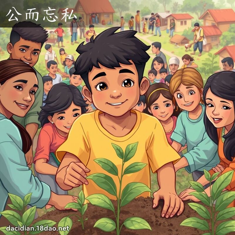 公而忘私 - 国语大辞典配图