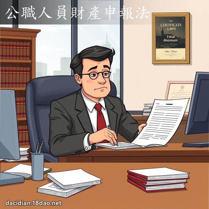 公职人员财产申报法 - 国语大辞典配图