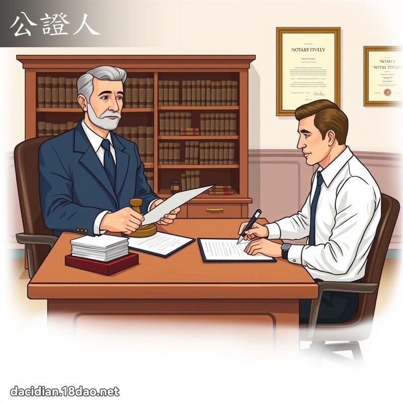 公證人 - 國語大辭典配圖