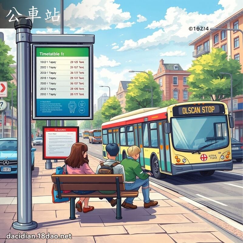 公车站 - 国语大辞典配图
