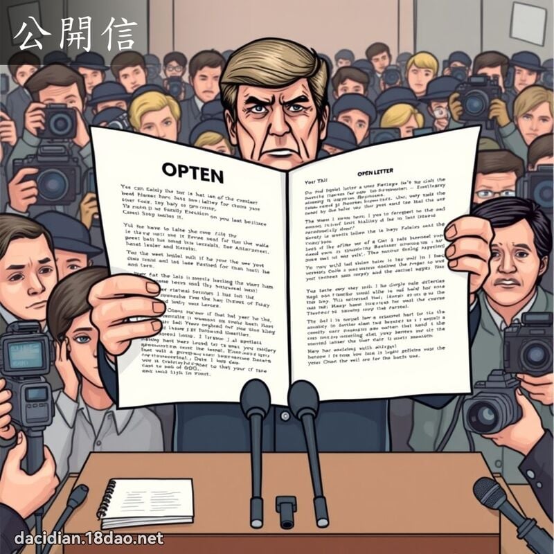 公開信 - 國語大辭典配圖