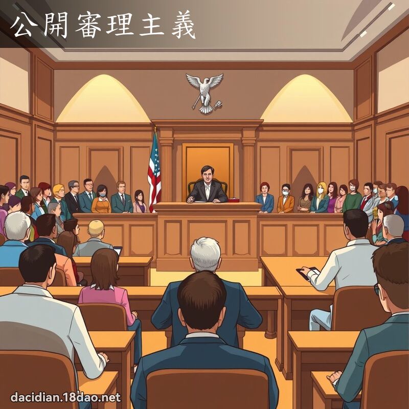 公開審理主義 - 國語大辭典配圖