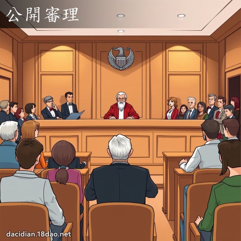 公开审理 - 国语大辞典配图