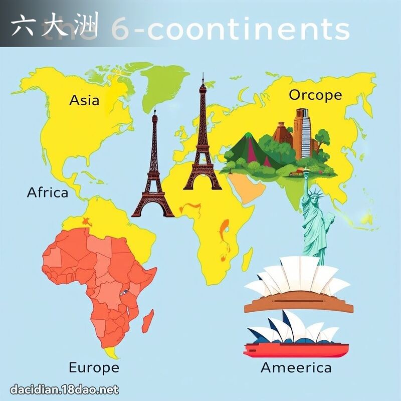 六大洲 - 国语大辞典配图