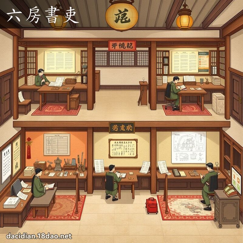 六房书吏 - 国语大辞典配图