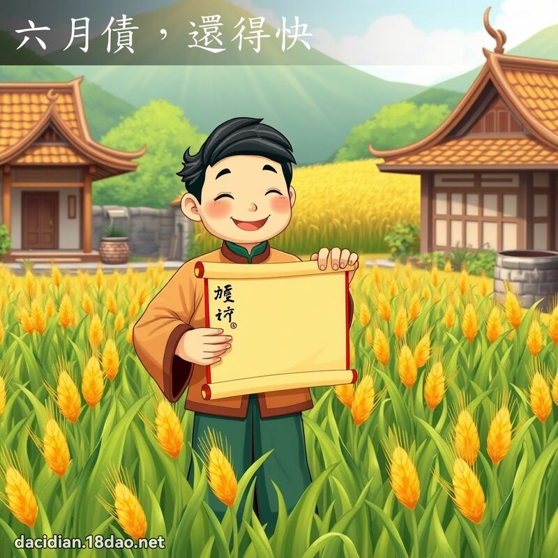 六月债，还得快 - 国语大辞典配图