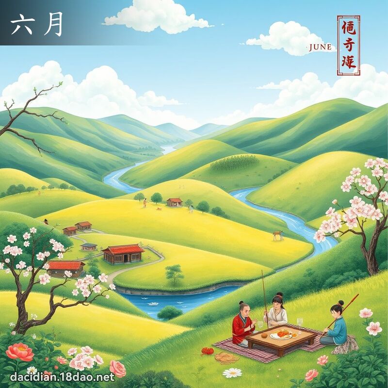 六月 - 國語大辭典配圖