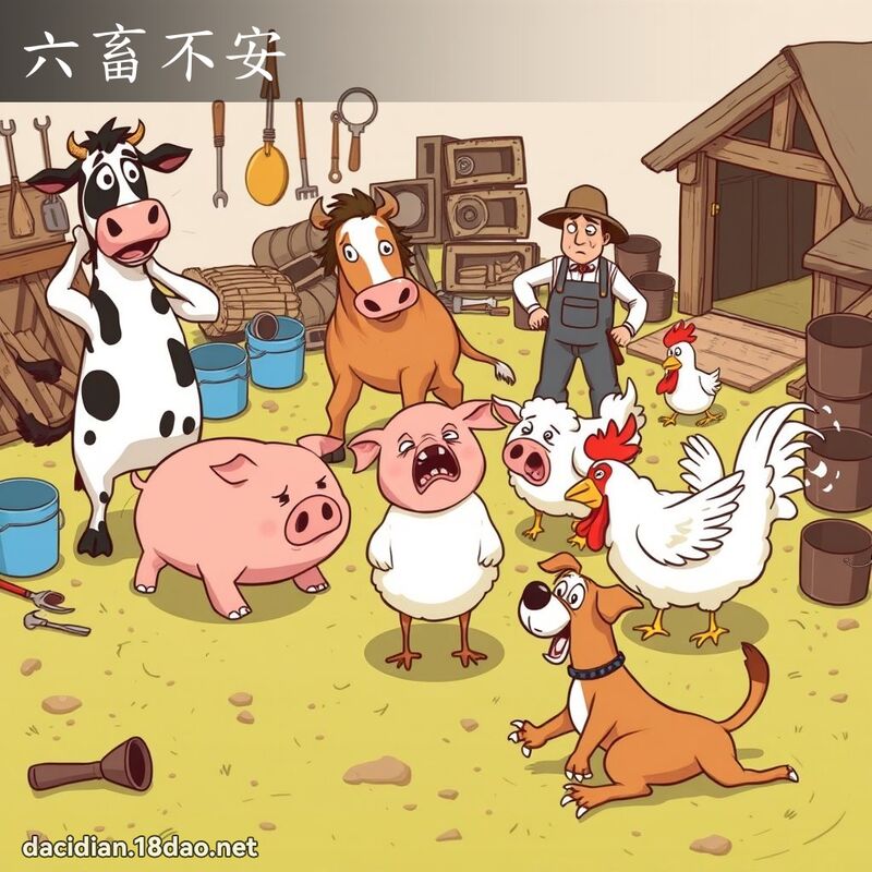 六畜不安 - 国语大辞典配图
