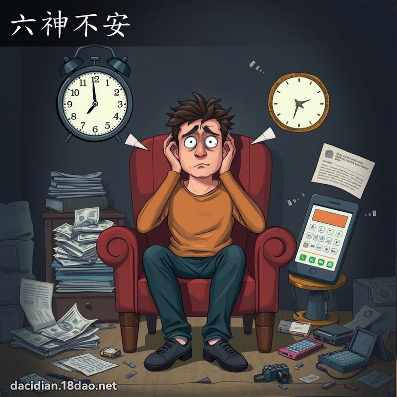 六神不安 - 国语大辞典配图