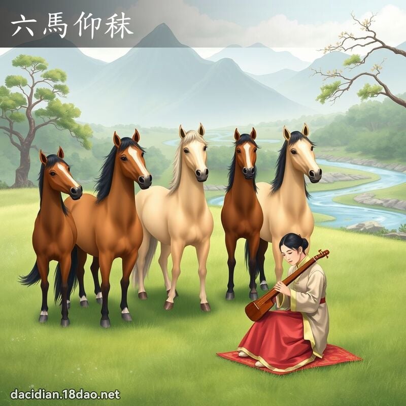 六马仰秣 - 国语大辞典配图