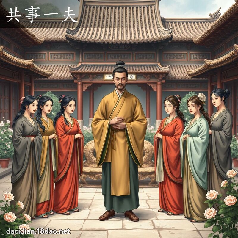 共事一夫 - 國語大辭典配圖