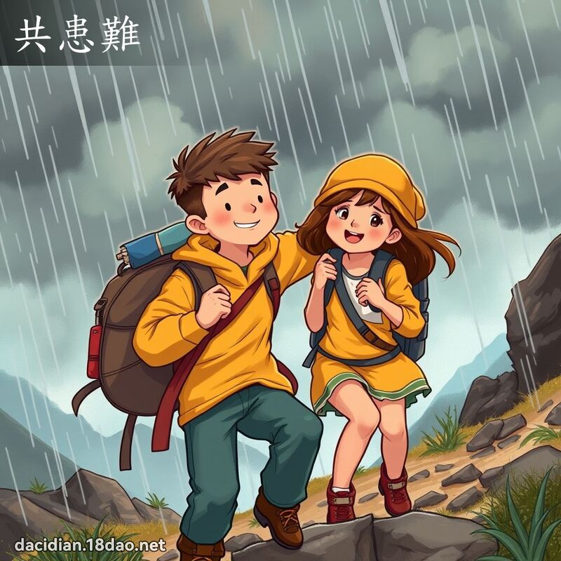 共患难 - 国语大辞典配图