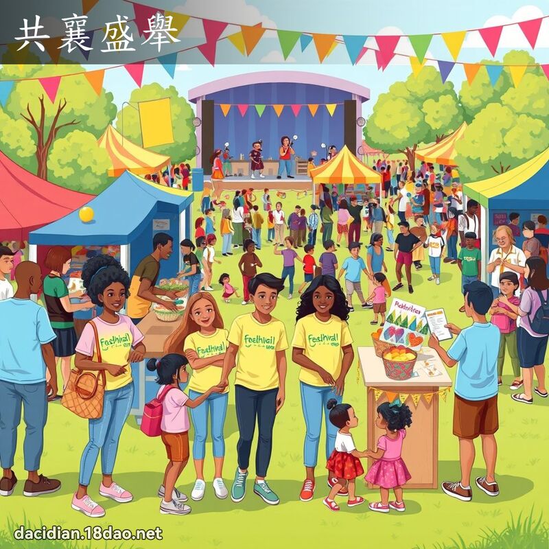 共襄盛舉 - 國語大辭典配圖