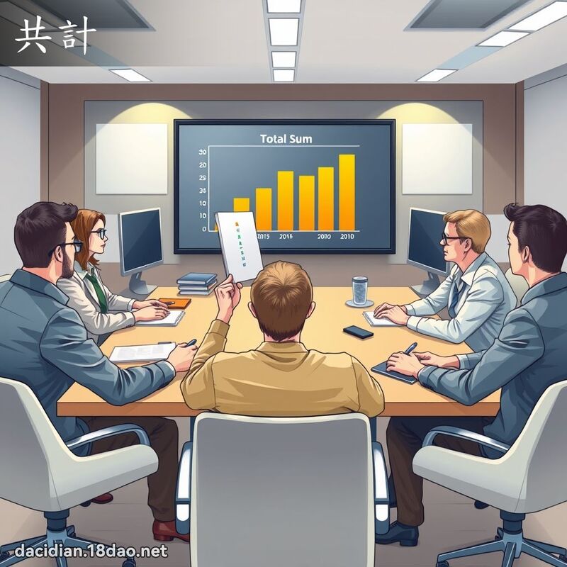 共计 - 国语大辞典配图