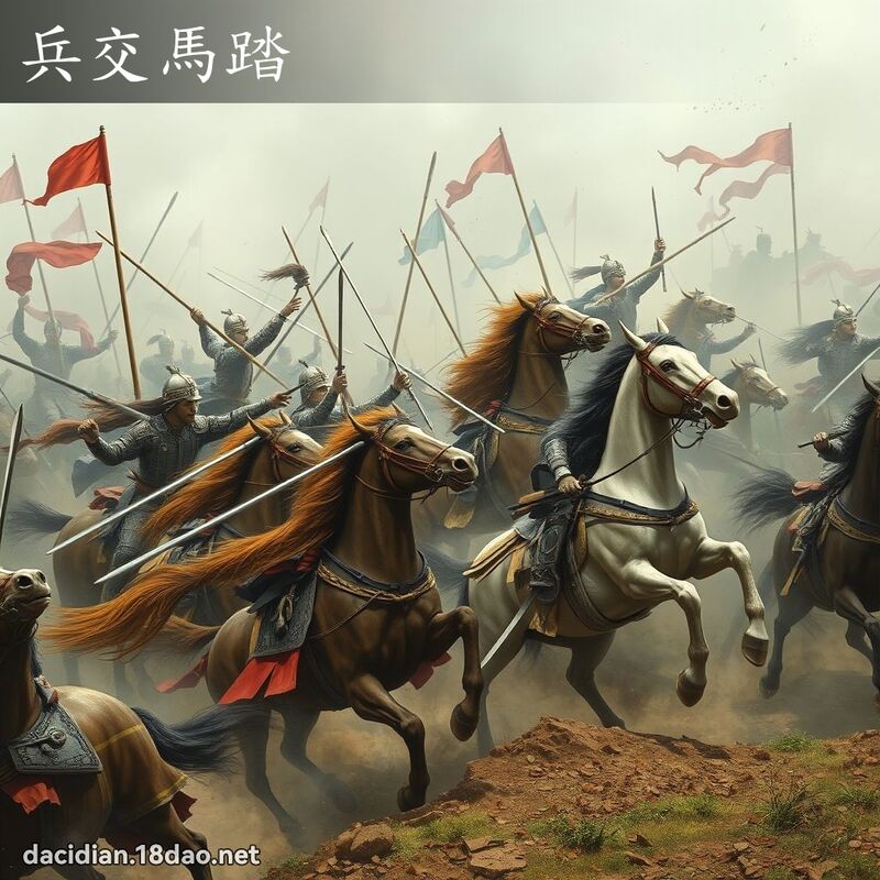 兵交馬踏 - 國語大辭典配圖
