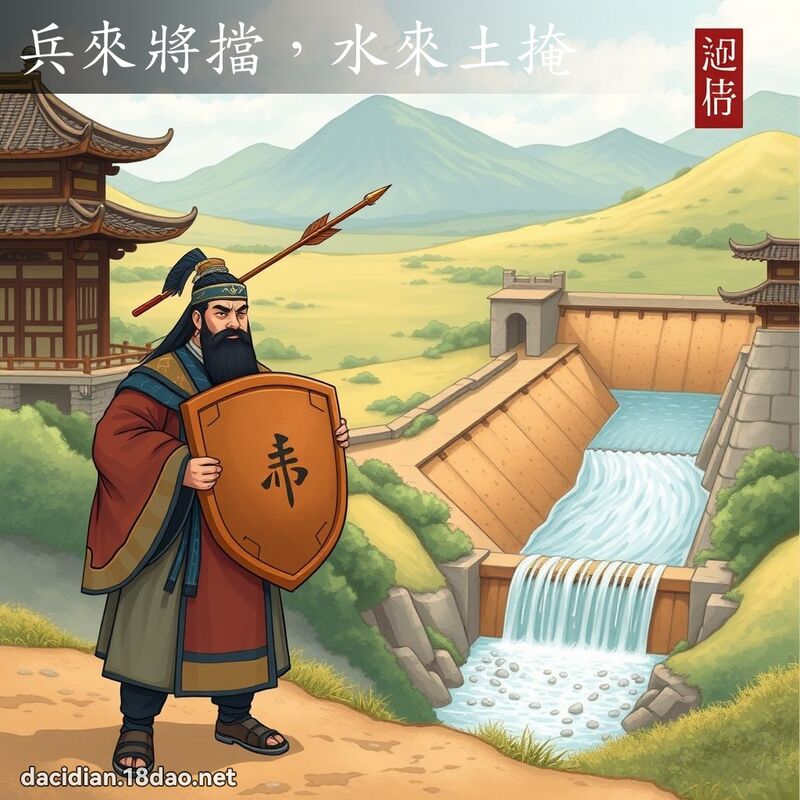 兵來將擋，水來土掩 - 國語大辭典配圖