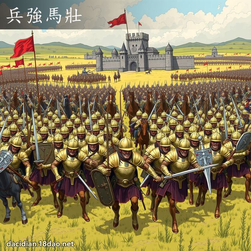兵強馬壯 - 國語大辭典配圖