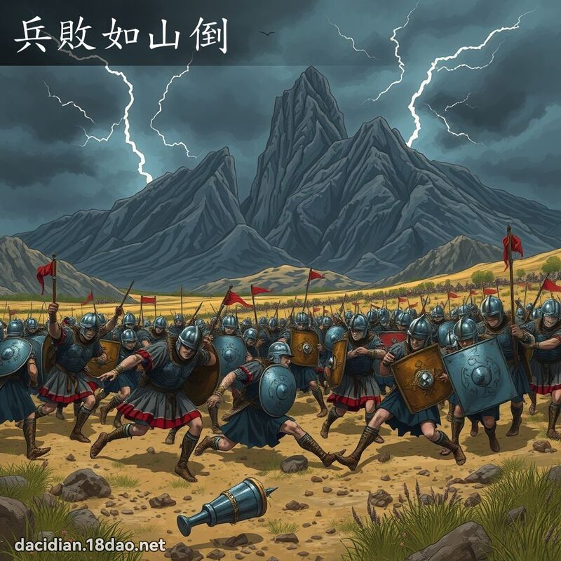 兵败如山倒 - 国语大辞典配图