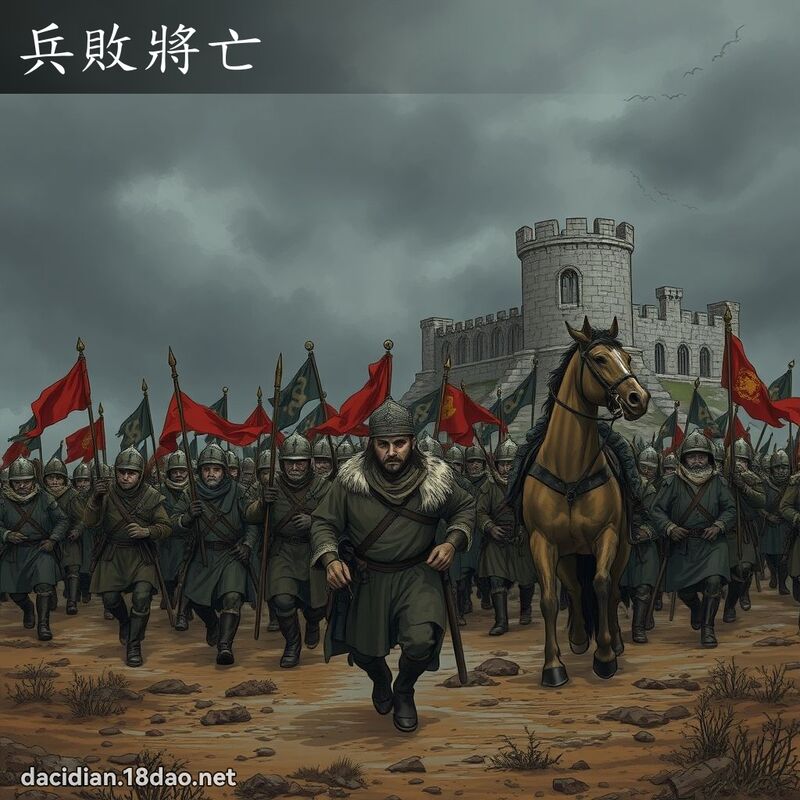 兵敗將亡 - 國語大辭典配圖