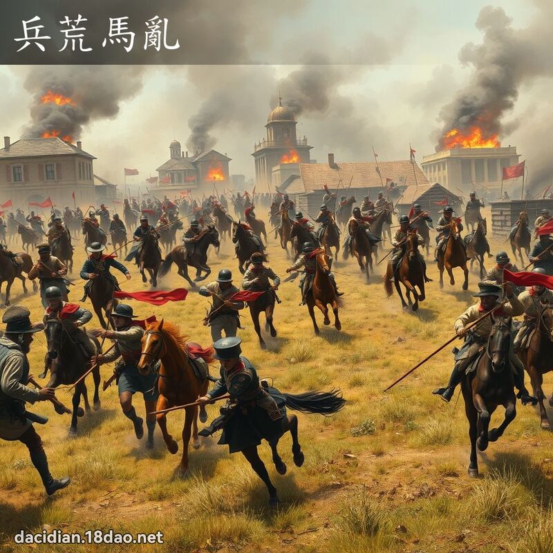 兵荒馬亂 - 國語大辭典配圖