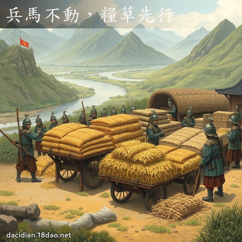 兵馬不動，糧草先行 - 國語大辭典配圖