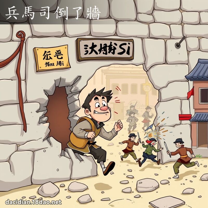 兵馬司倒了牆 - 國語大辭典配圖