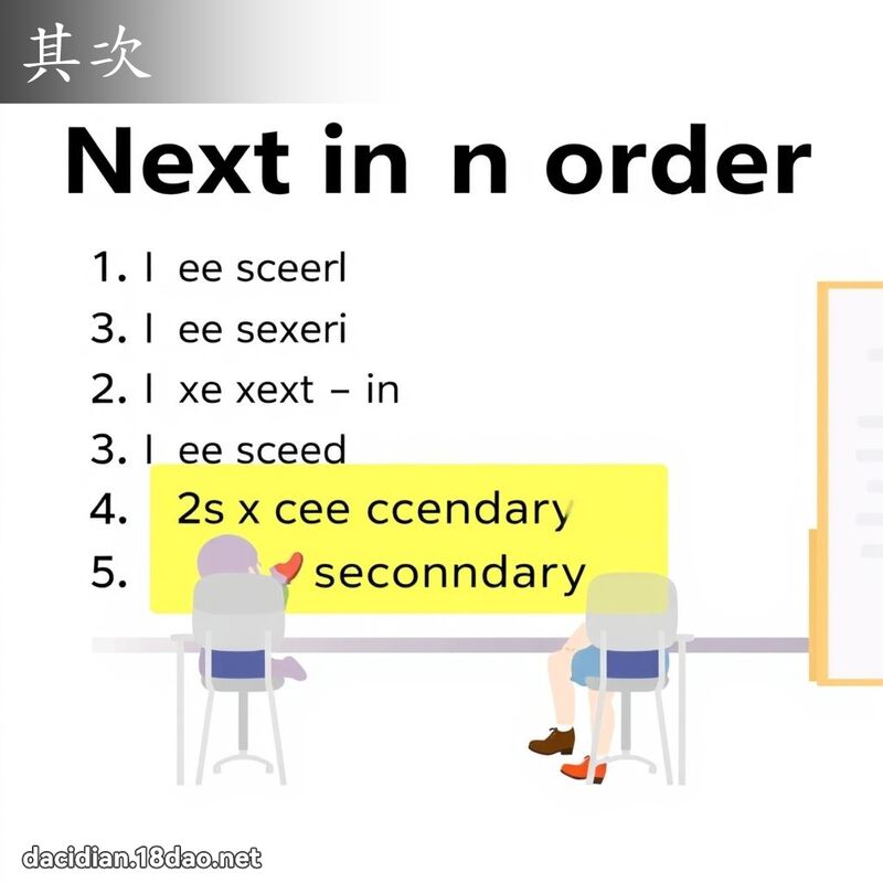 其次 - 国语大辞典配图