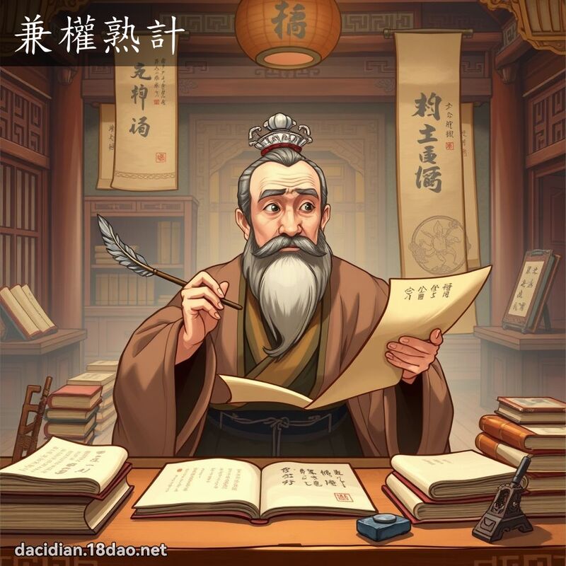 兼權熟計 - 國語大辭典配圖