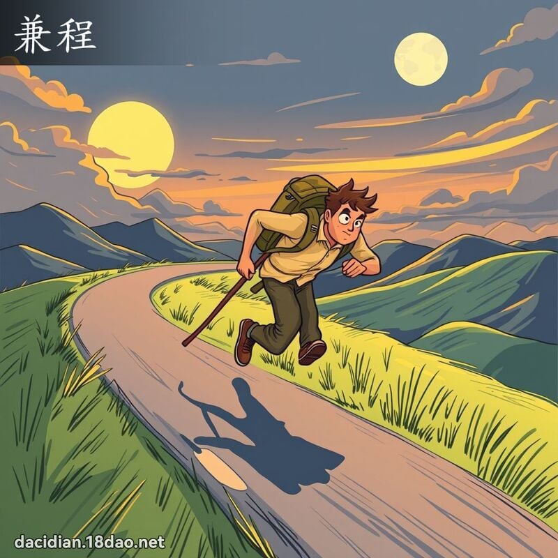 兼程 - 国语大辞典配图
