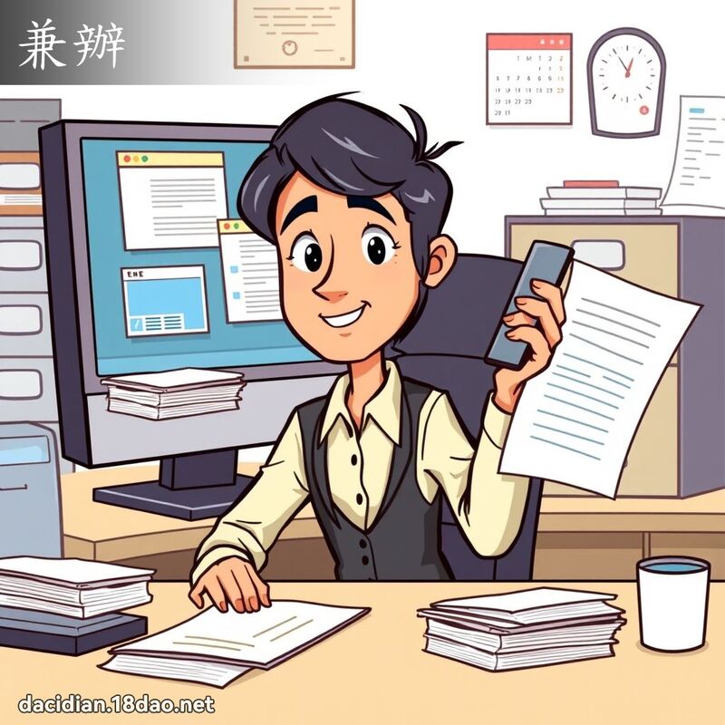 兼辦 - 國語大辭典配圖