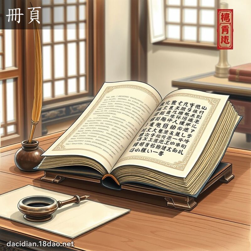 冊頁 - 國語大辭典配圖