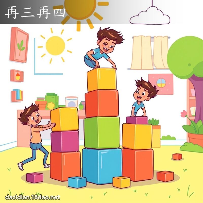 再三再四 - 国语大辞典配图