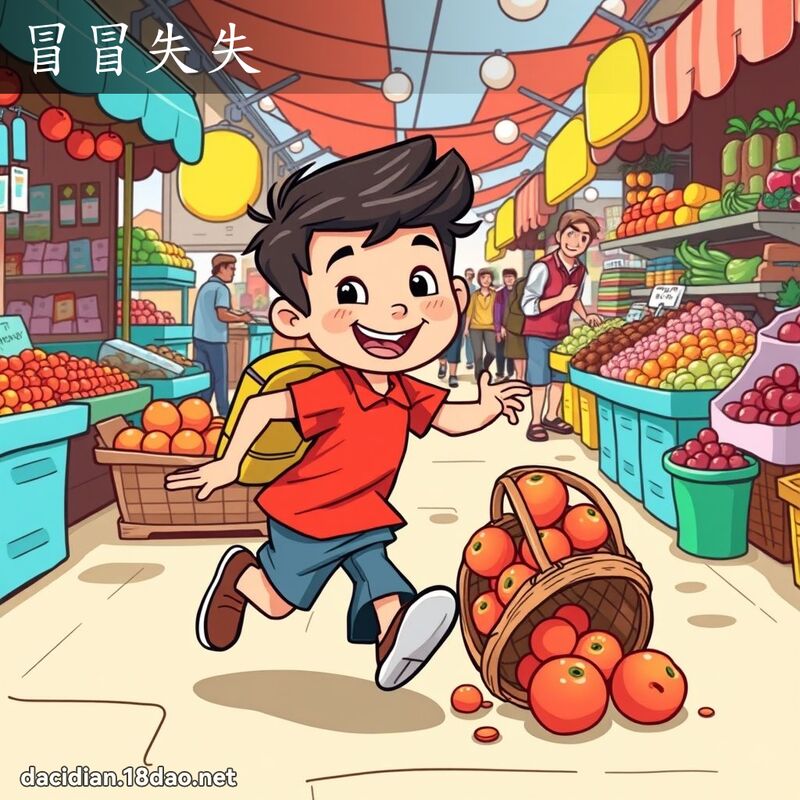 冒冒失失 - 國語大辭典配圖