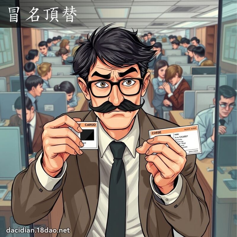 冒名頂替 - 國語大辭典配圖
