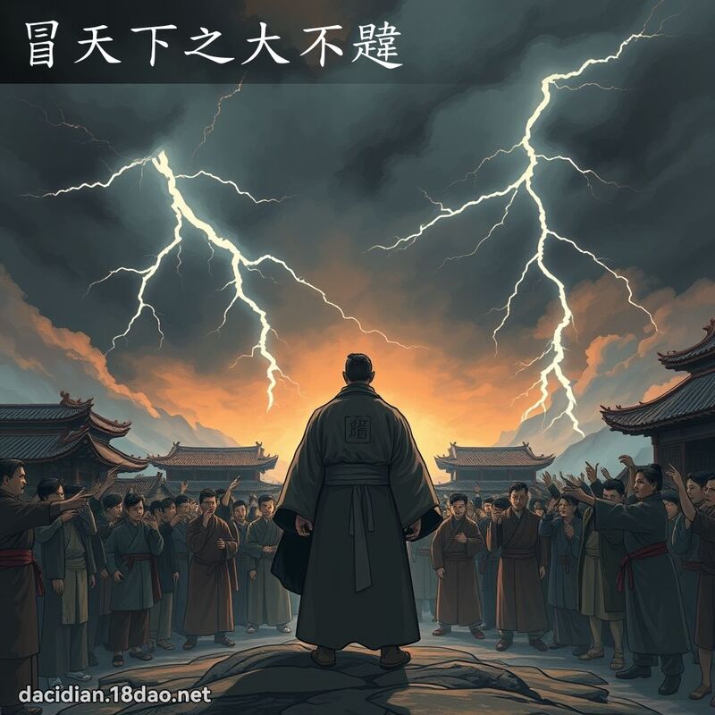 冒天下之大不韙 - 国语大辞典配图
