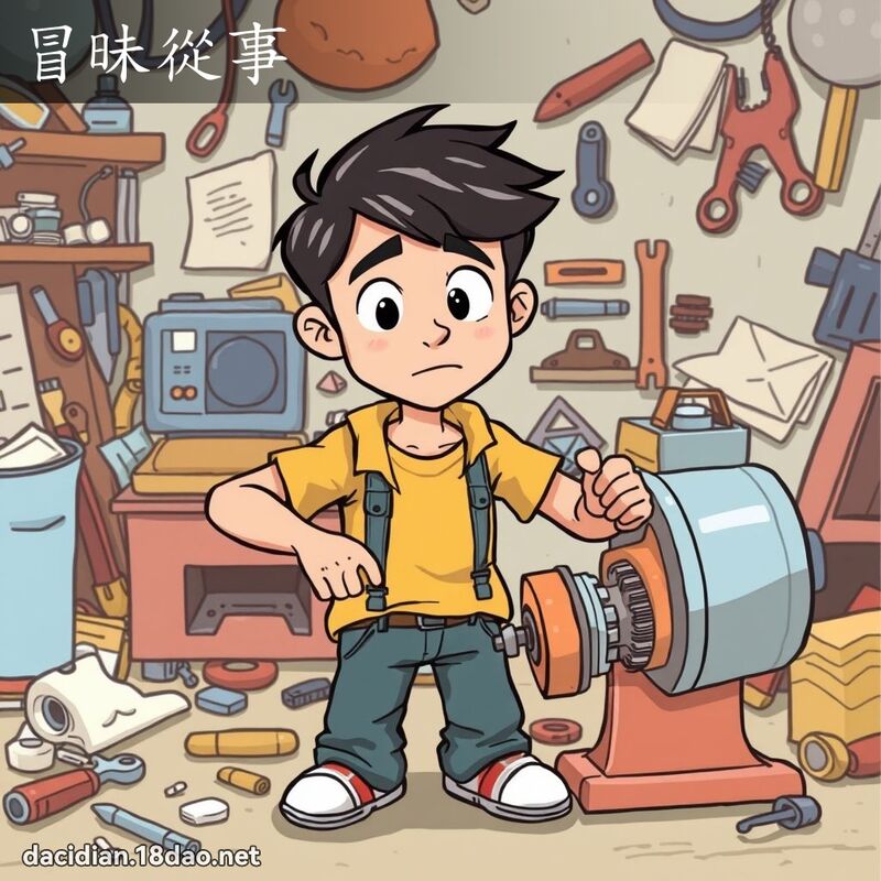 冒昧从事 - 国语大辞典配图
