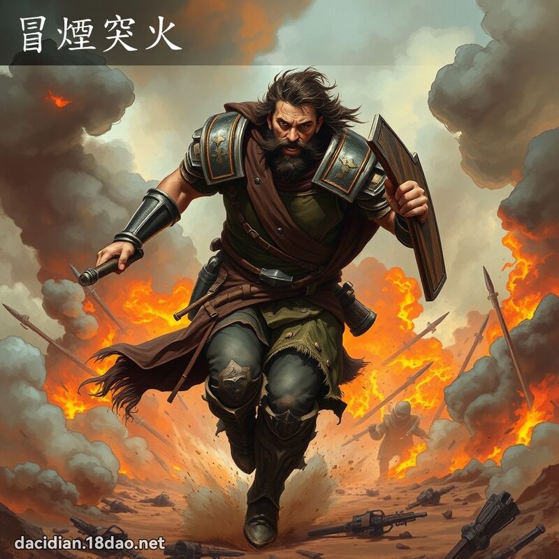 冒煙突火 - 國語大辭典配圖