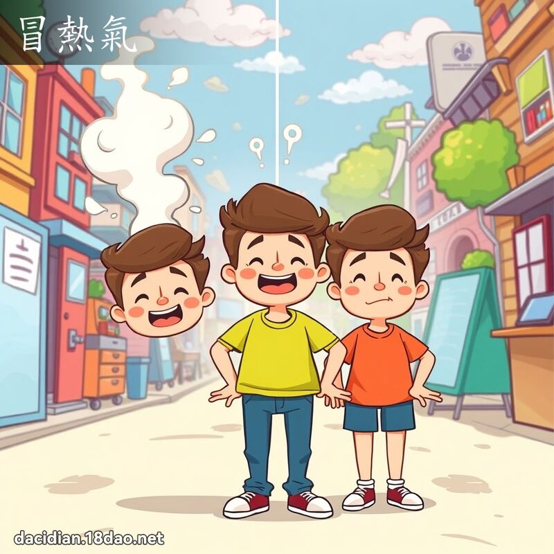 冒热气 - 国语大辞典配图