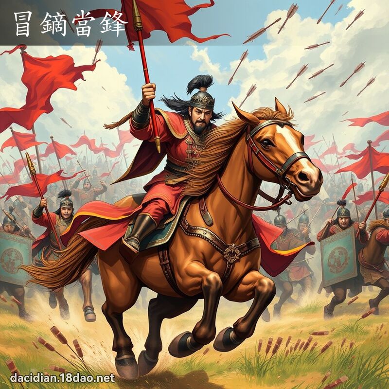 冒鏑當鋒 - 國語大辭典配圖